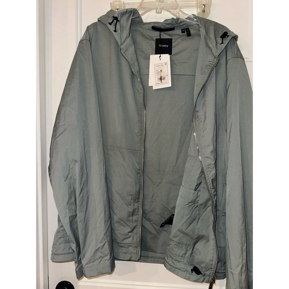 Theory NWT Men’s size XXL Haskel Zip-Front Jacket Steel Green Outdoor - Picture 9 of 15